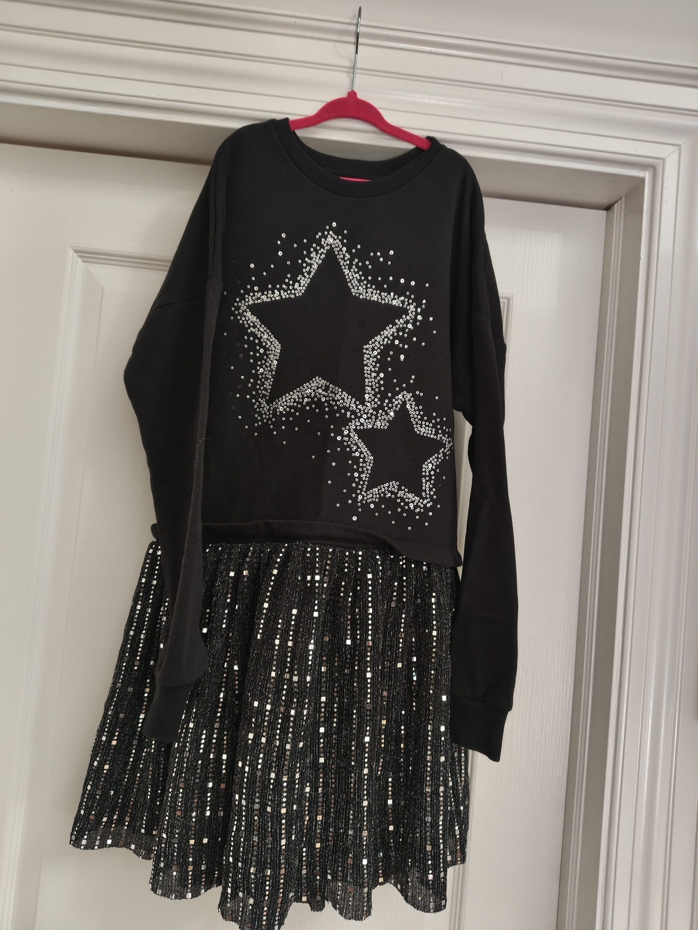 F&F Black Star Sequin Skirt Dress